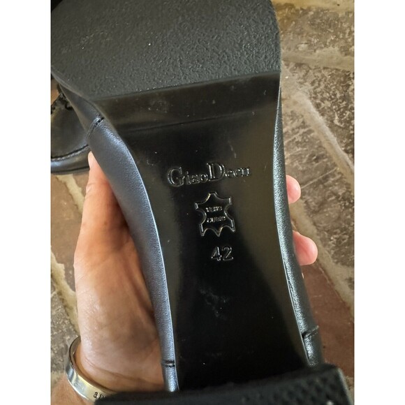 Giao Deen Leather Mid High Block Heel Square Toe Tassel Dress Pumps EU 42 /US 11 - Picture 13 of 14